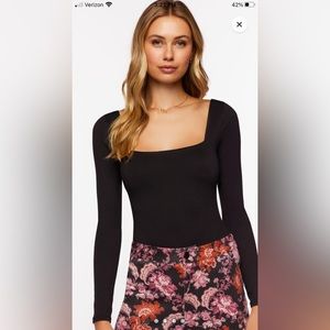 Black bodysuit w open back